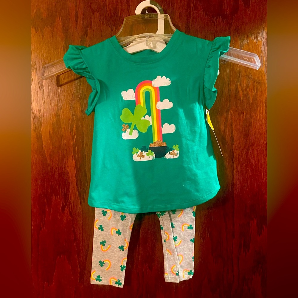 Cat and Jack 18m Girls 2 piece St. Patrick’s Day Outfit